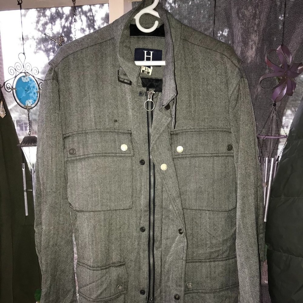 Designer Tommy Hilfiger Wool Herringbone Jacket
